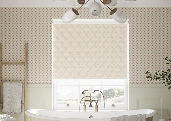 Trellis Prints, Vine and Bloom Romsey Rosies Pink - Twist&Fit Roller Blind - Image 3